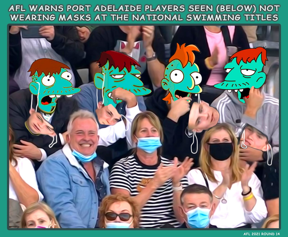 Port Masks — Footy cartoon by Peter Gillies
