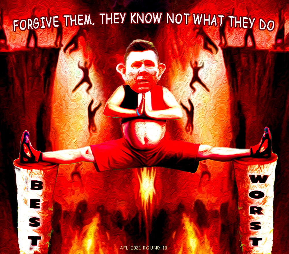 Forgive Them — Footy cartoon by Peter Gillies