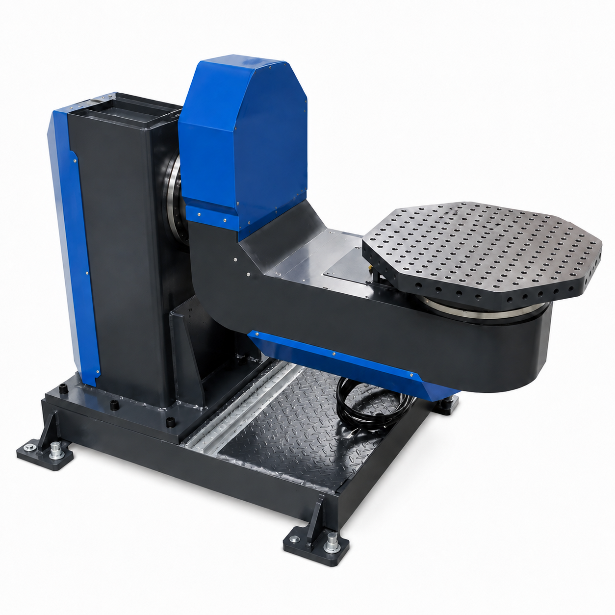 Two-axis welding positioner for a welding cobot system