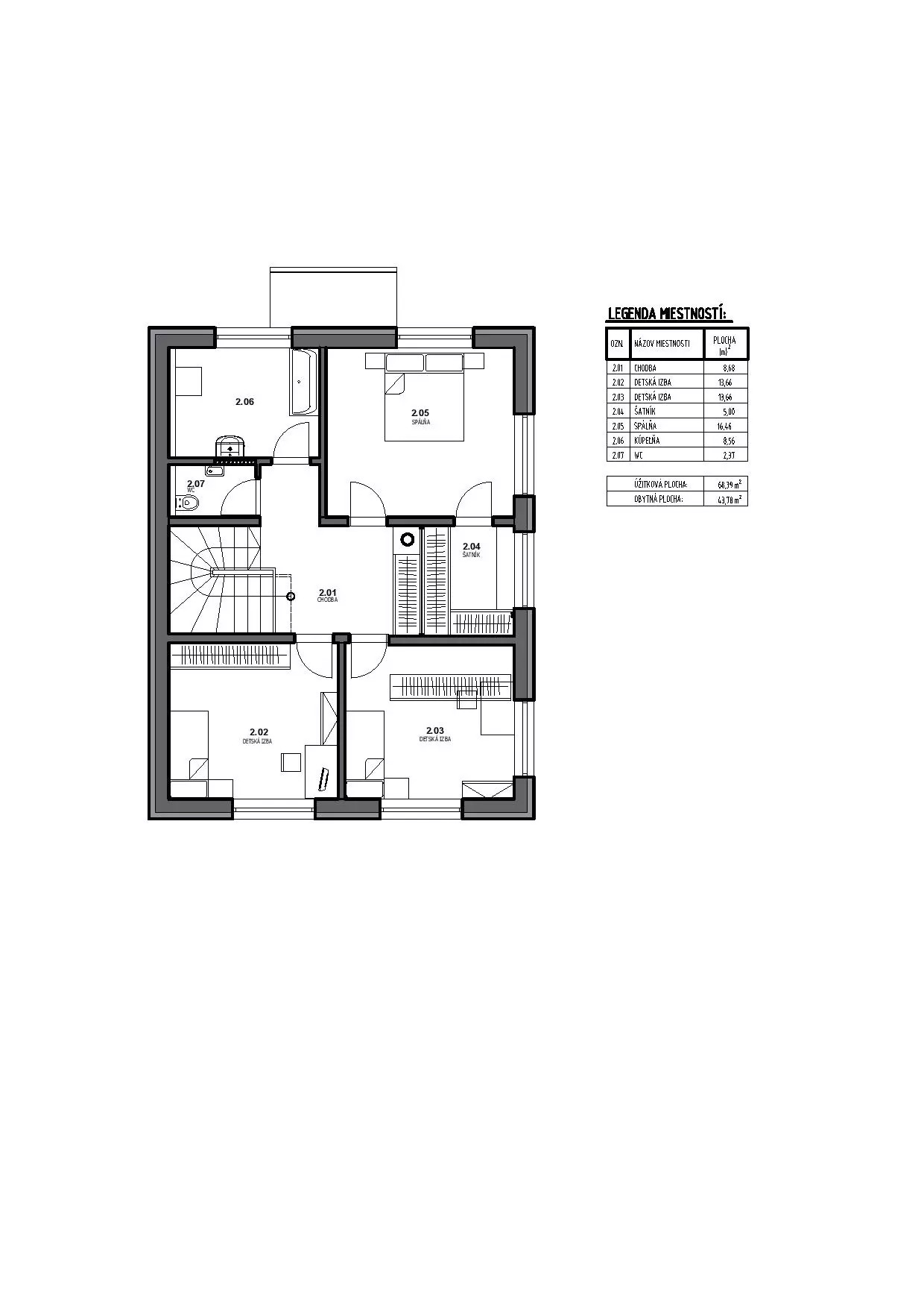 Lena 143 – pôdorys prízemie