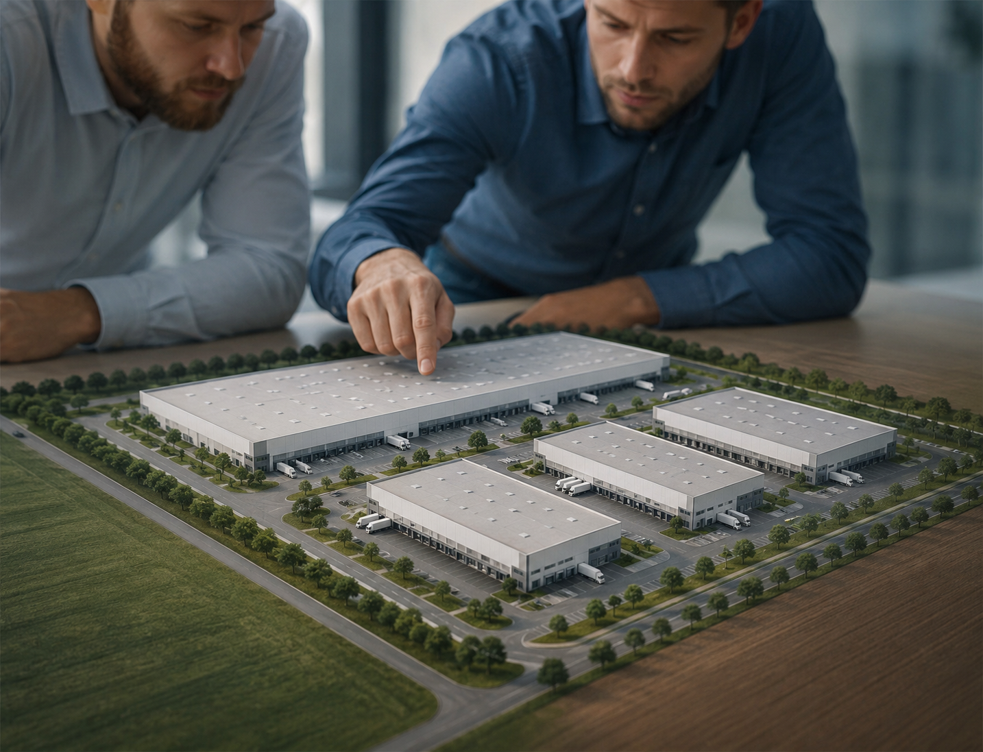 Business Park Soutice — architektonický model projektu