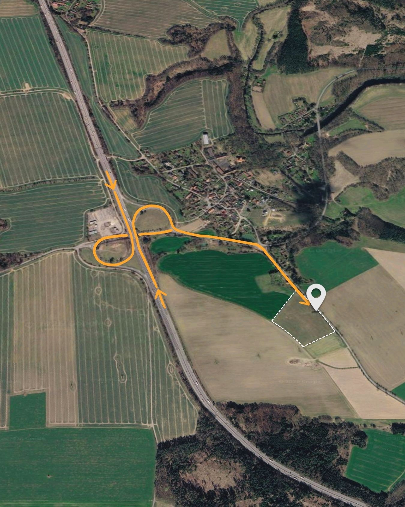 Mapa lokality D1 Soutice — Exit 56