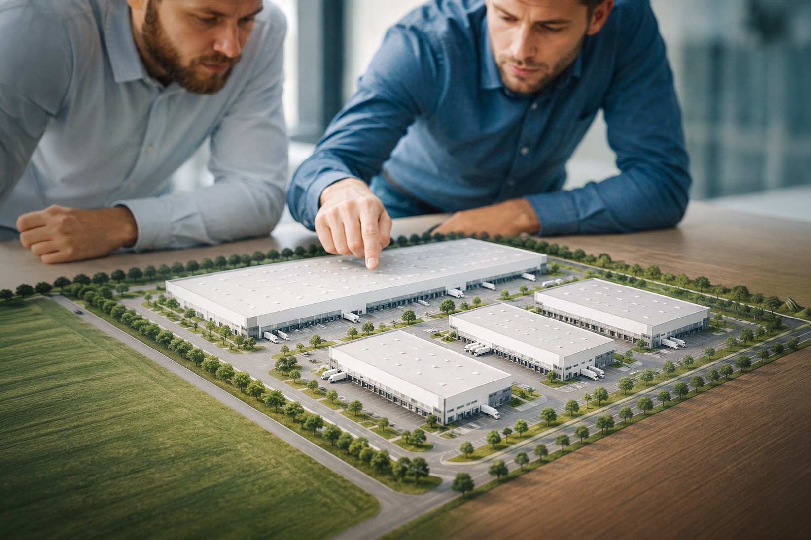 Business Park Soutice — architektonický model projektu
