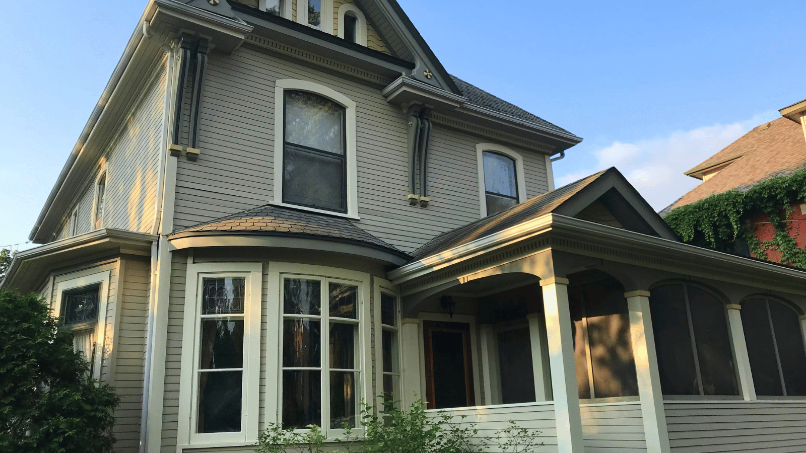 Exterior house painting detail