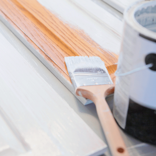 Cabinet painting detail