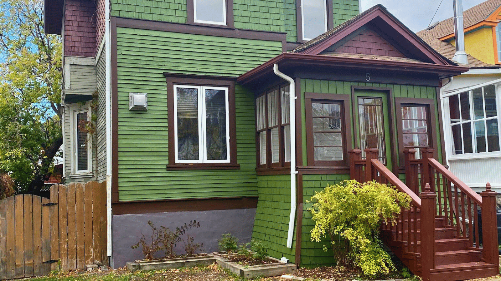 Exterior painting project on Winnipeg home