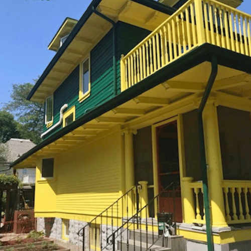 Completed exterior paint job on Winnipeg home