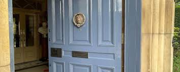 Classic door with lion knocker