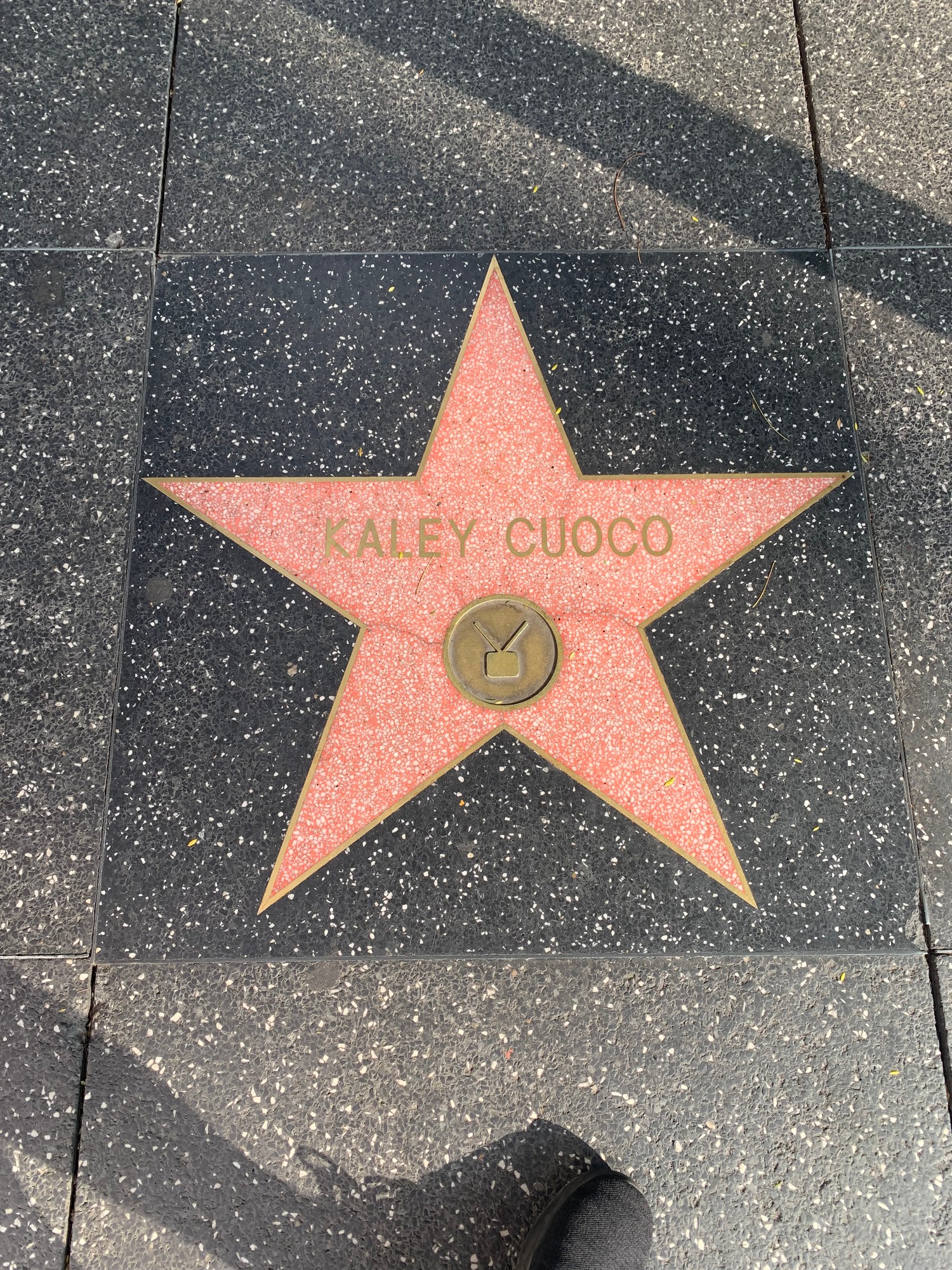 The Kaley Cuoco star on the Hollywood Walk of Fame in Los Angeles