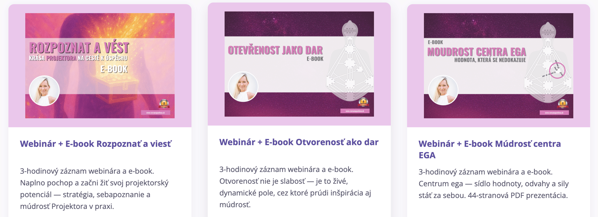 Bonusy v ceně masterclass — webináře a e-booky v souhrnné hodnotě 3 990 Kč