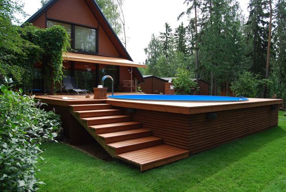 Piscina in legno elegante