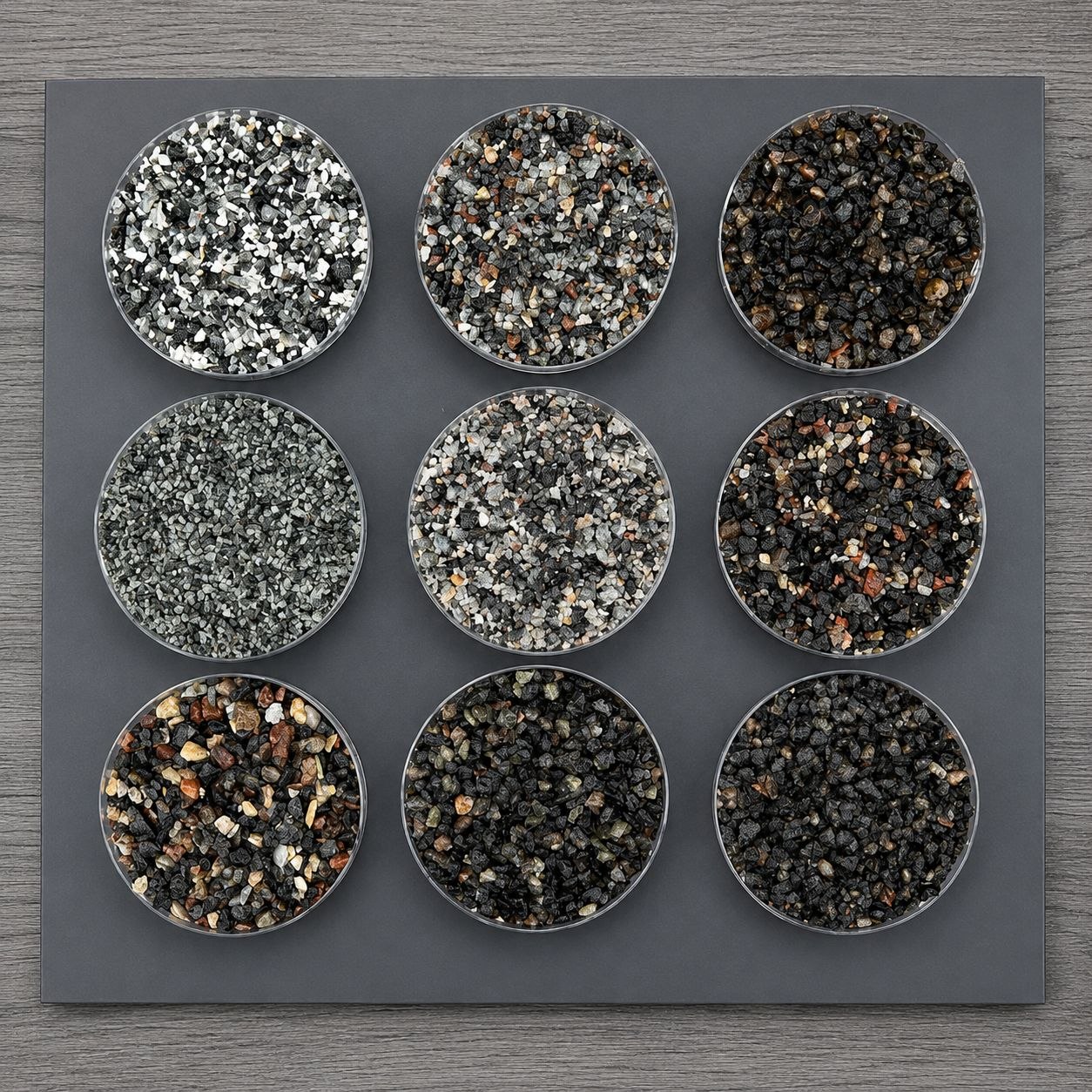 Stone blend color sample board 1