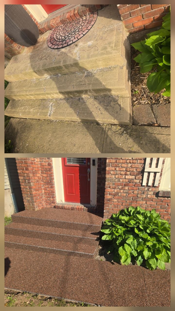 Front porch transformation before and after