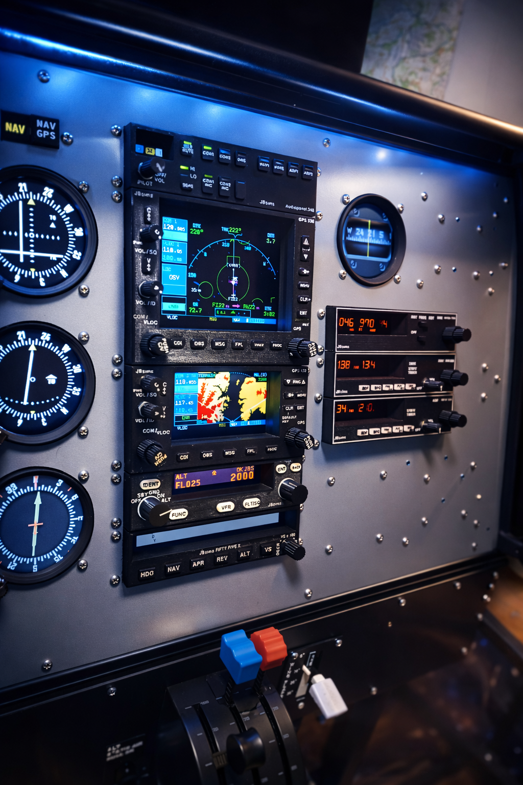 C172 Basic – avionika panel