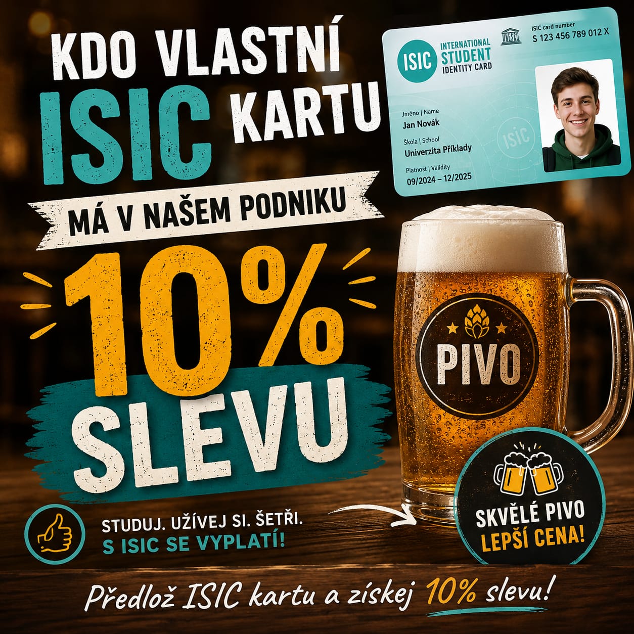 Sleva na ISIC pro stuenty