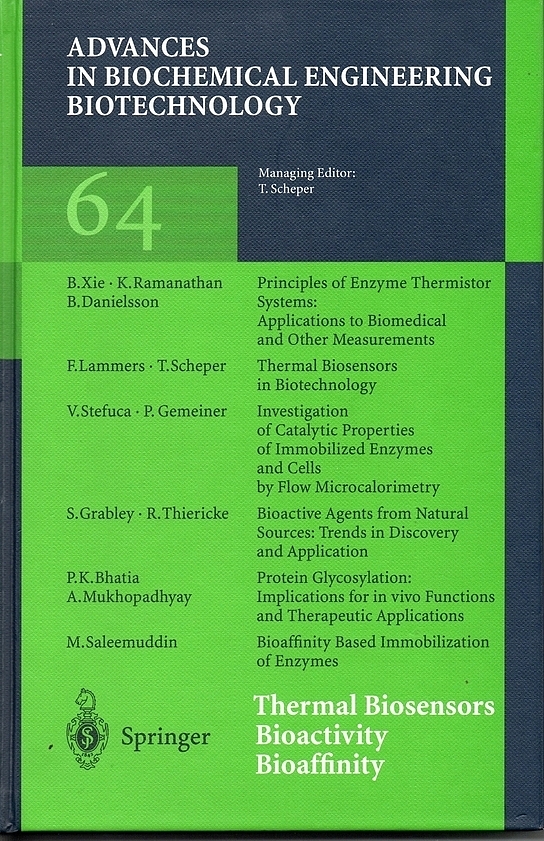 Obálka knihy: Advances in Biochemical Engineering / Biotechnology