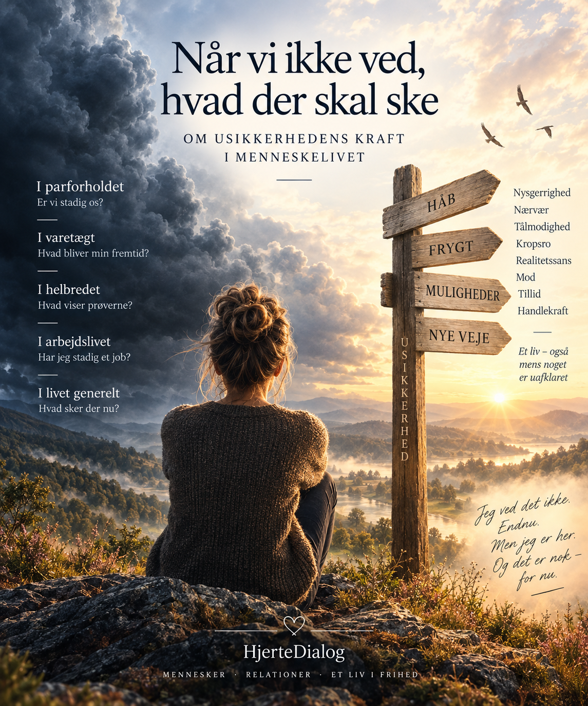 Illustration til artiklen om usikkerhed – om at være menneske midt i det uvisse