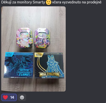 Děkuji za monitory Smarty 😊 včera vyzvednuto na prodejně