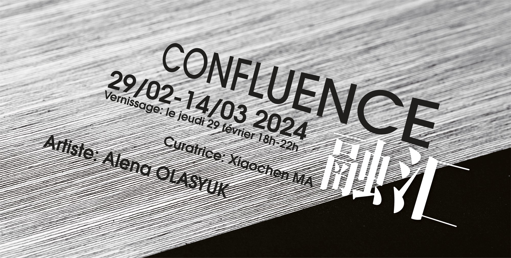 Vue de l'exposition Confluence