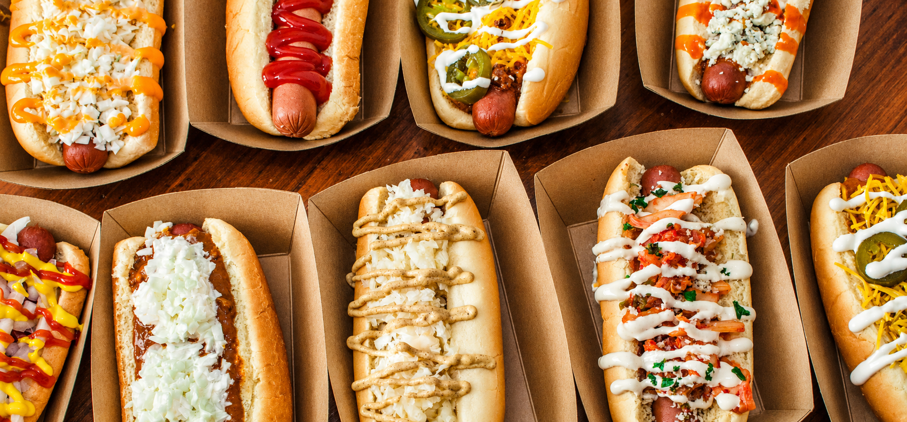Hot Dog Ninja specialty hot dog with toppings