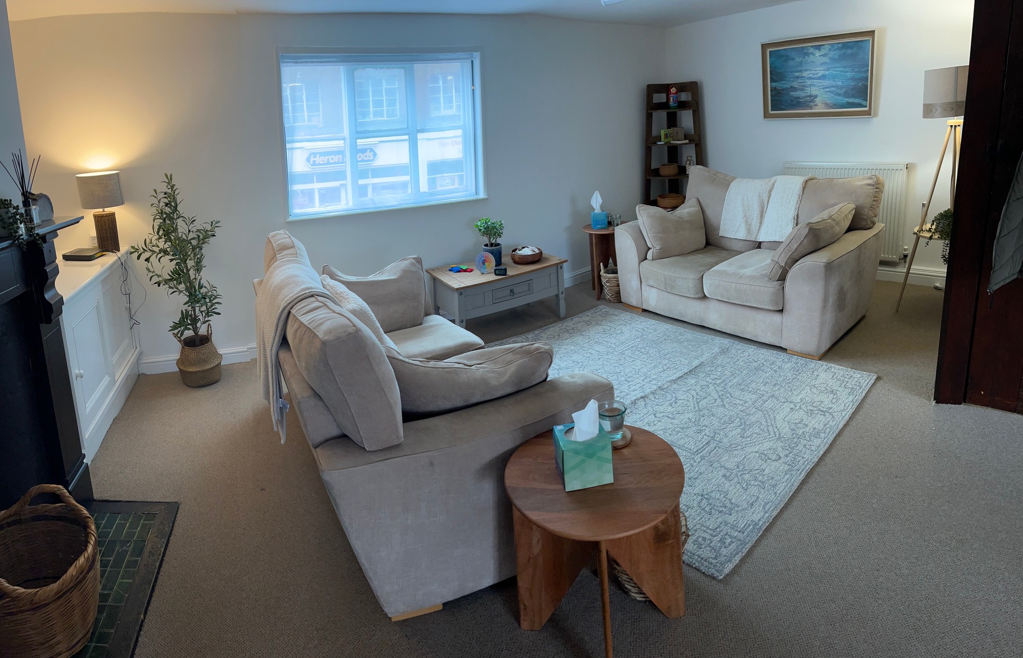 Georgina's welcoming counselling room in Malton