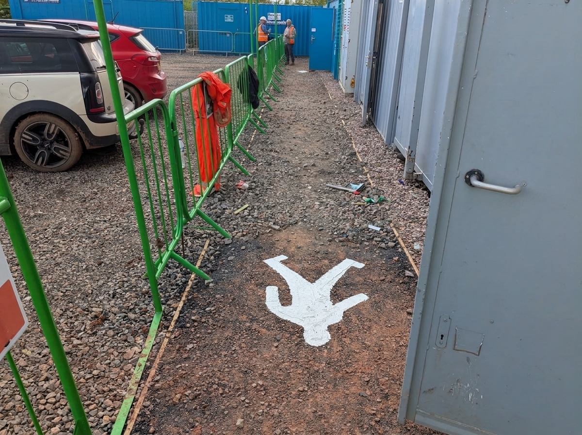 Construction Site, Safe Walkway-1, worcestershire