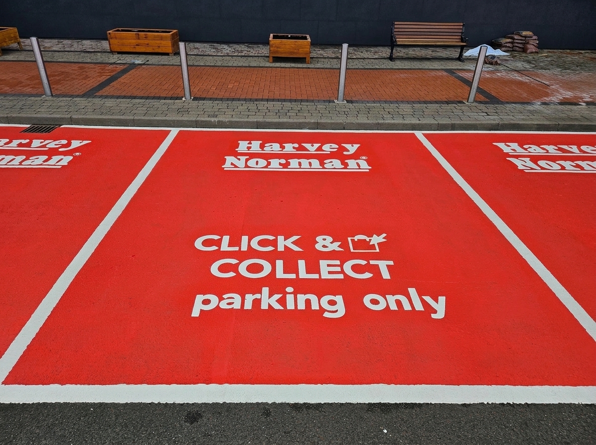 Click & Collect Parking Bays, Harvey Norman