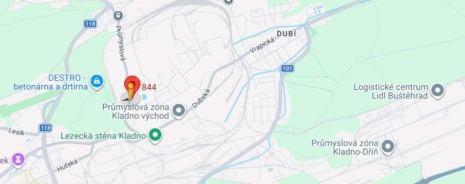Lokalita sídla INVEST KLADNO v Google Maps