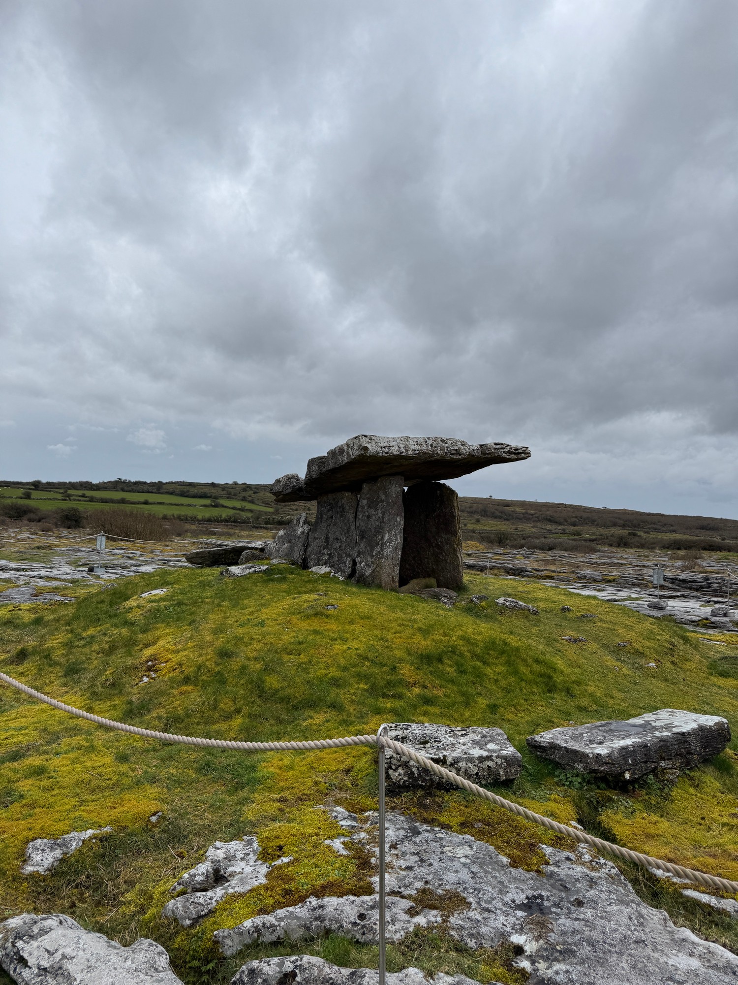 Poulnabrone Dolmen ancient portal tomb in the Burren, County Clare
