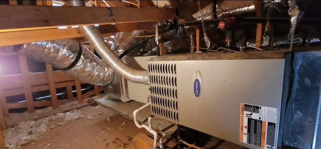 Carrier gas furnace installation by Vintage Mechanical