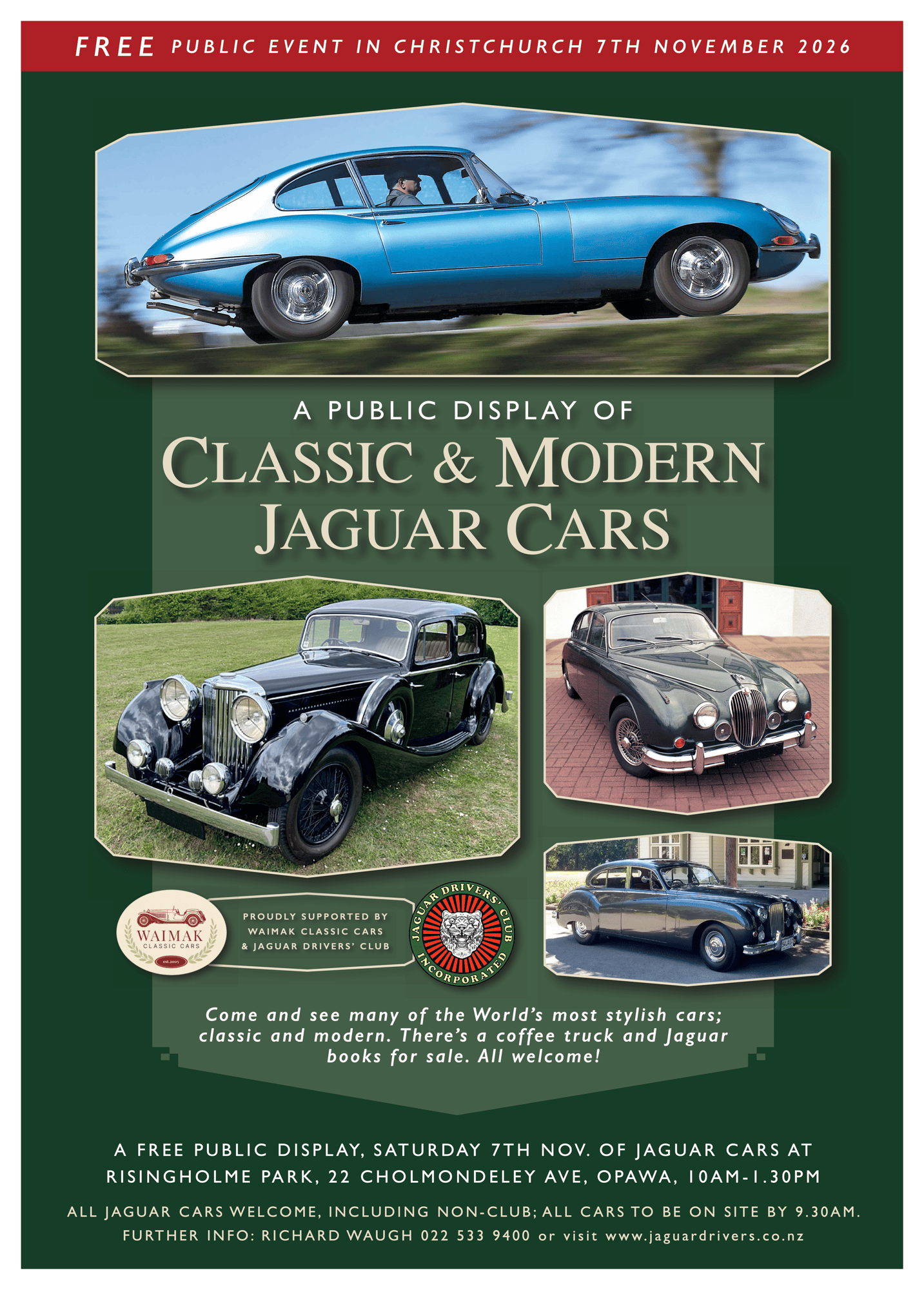 A Public Display of Classic & Modern Jaguar Cars event poster