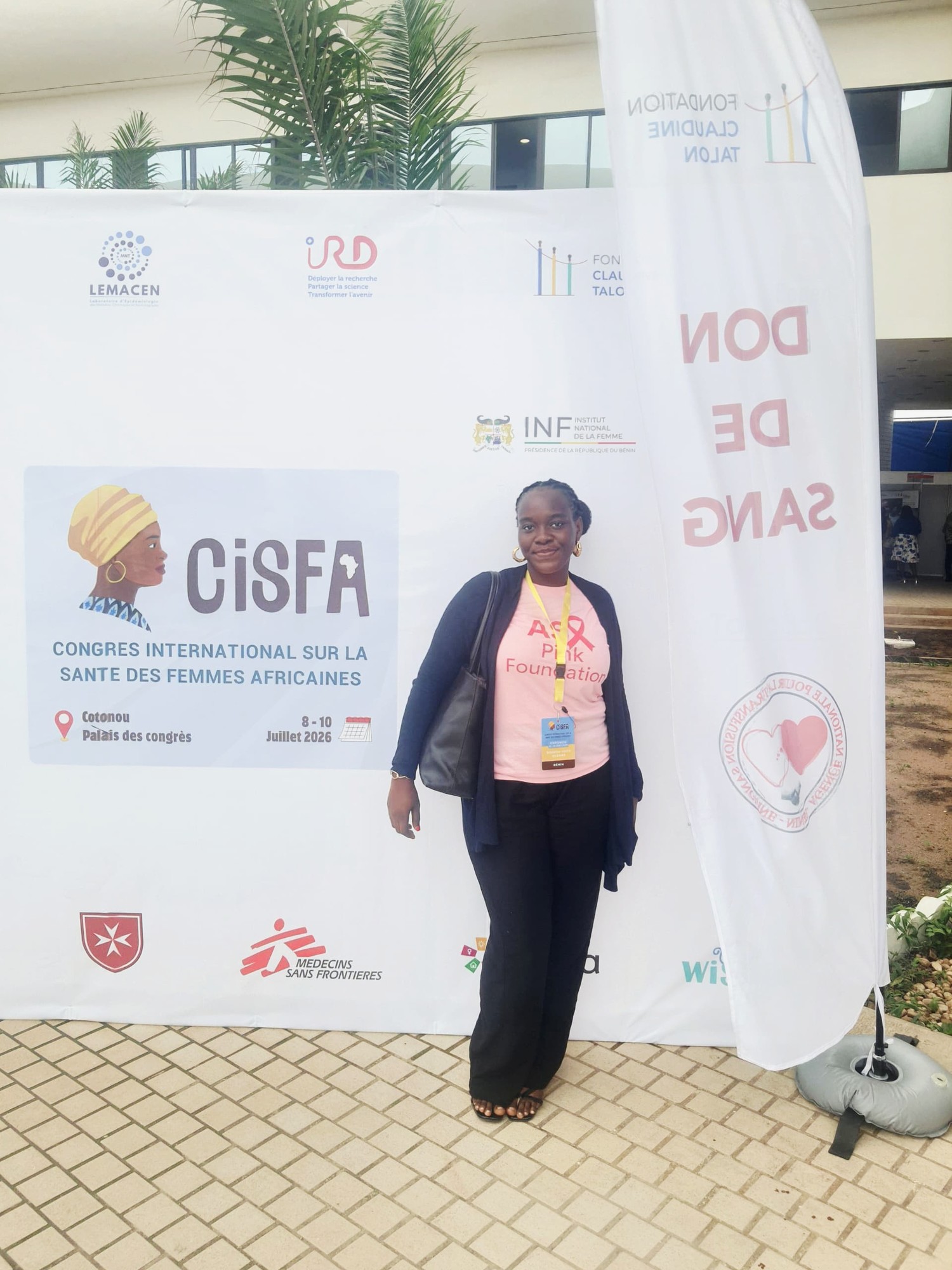 ASL Pink Foundation representative at CISFA 2026 in Cotonou, Benin