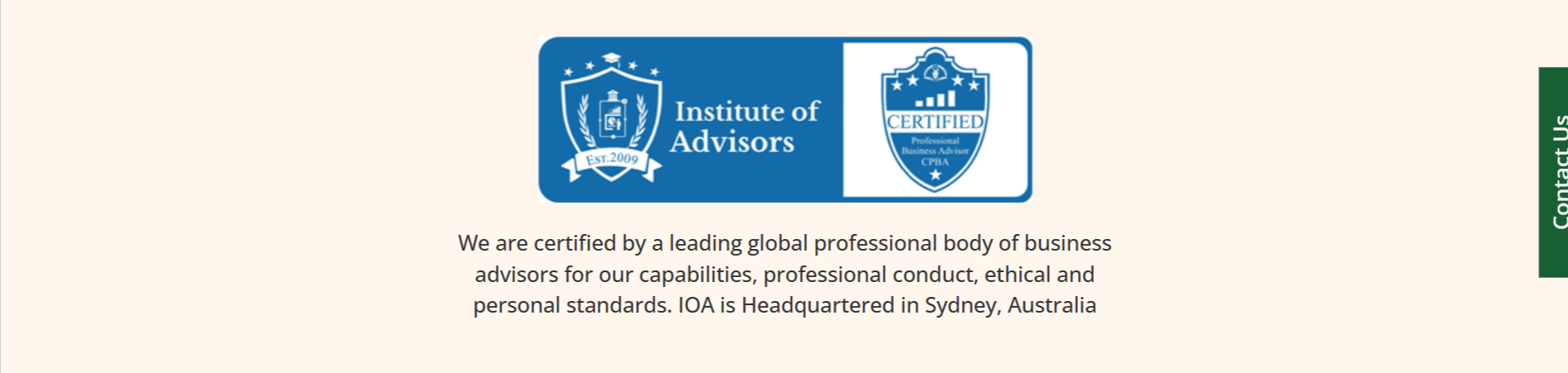 IOA Certification