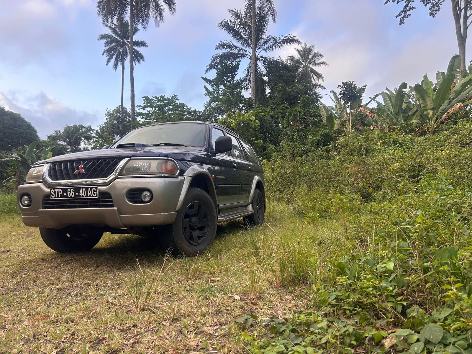 Landscape view of São Tomé island roads