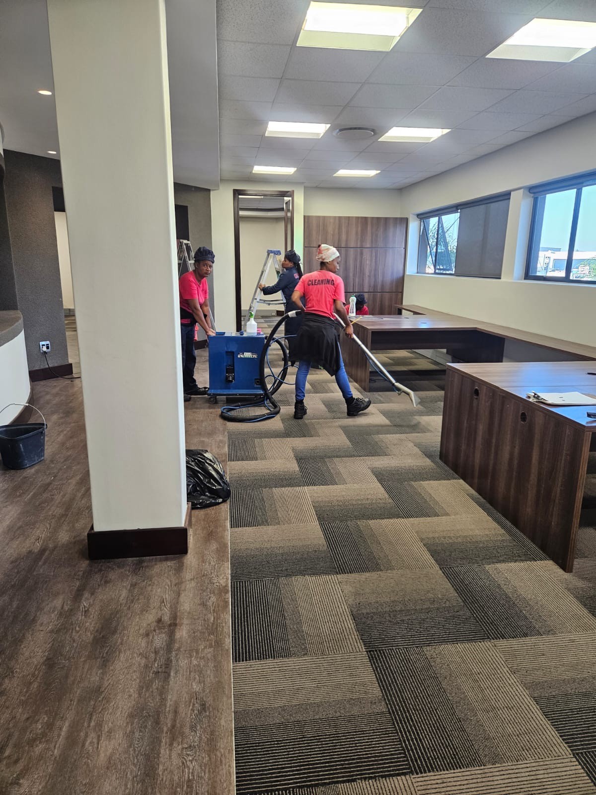 Hygiene Kleen team cleaning office carpets
