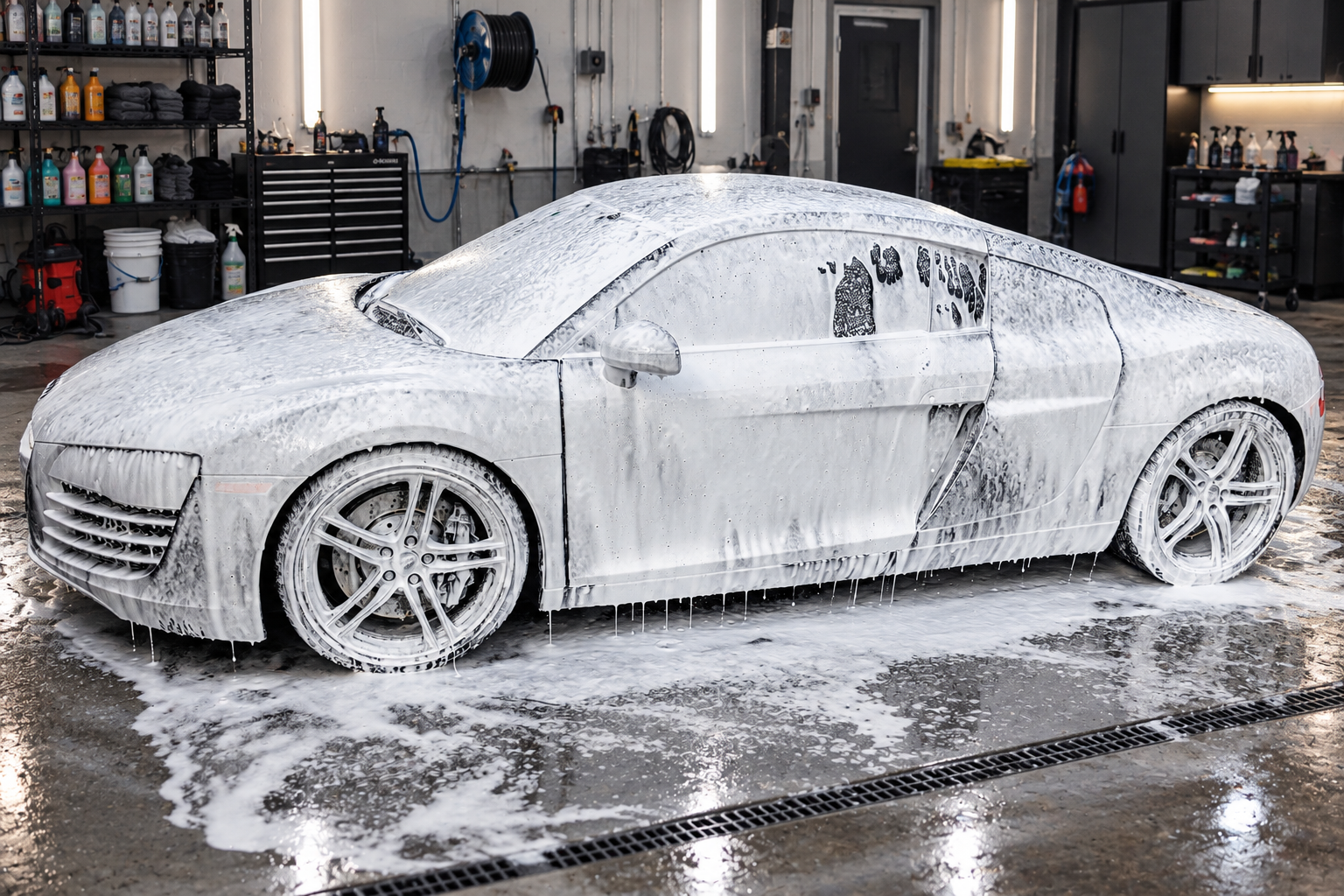 Exterior detailing work in progress at Revival Autoworks