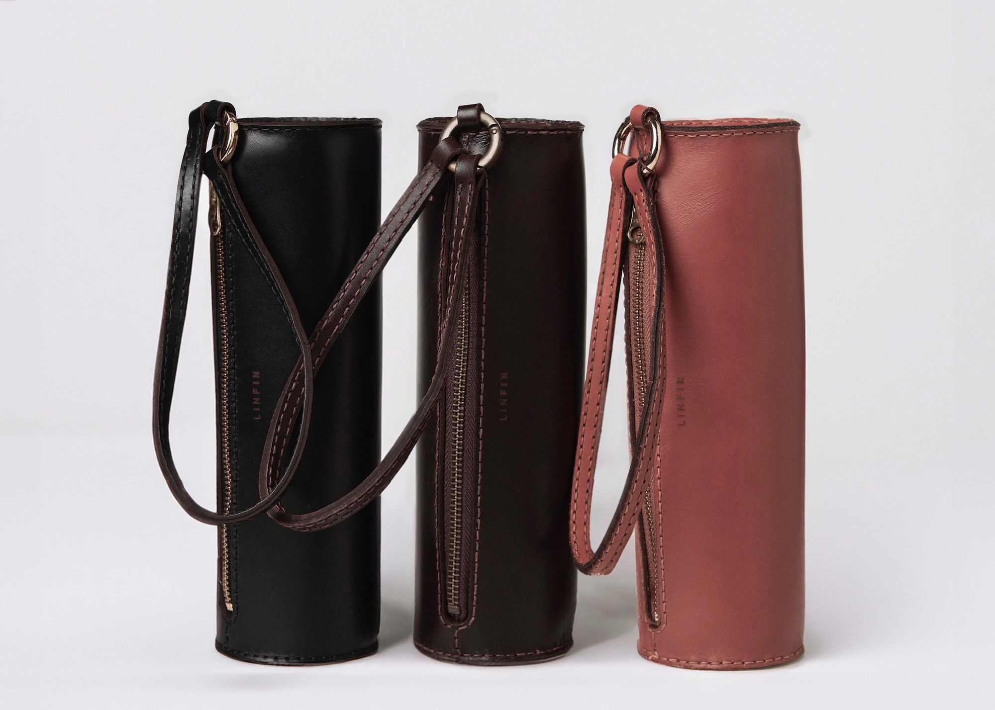 Detail of hand-stitched leather seam by Elisabeth & Victor