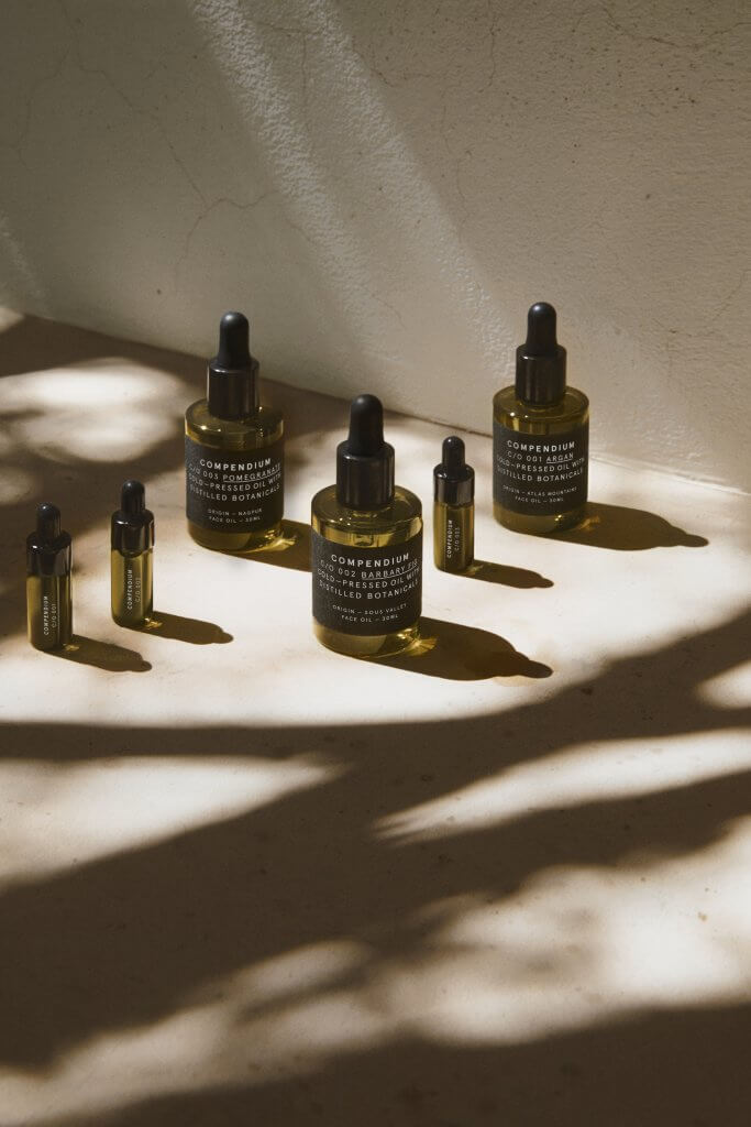 Detail of the custom Compendium linen lab coat