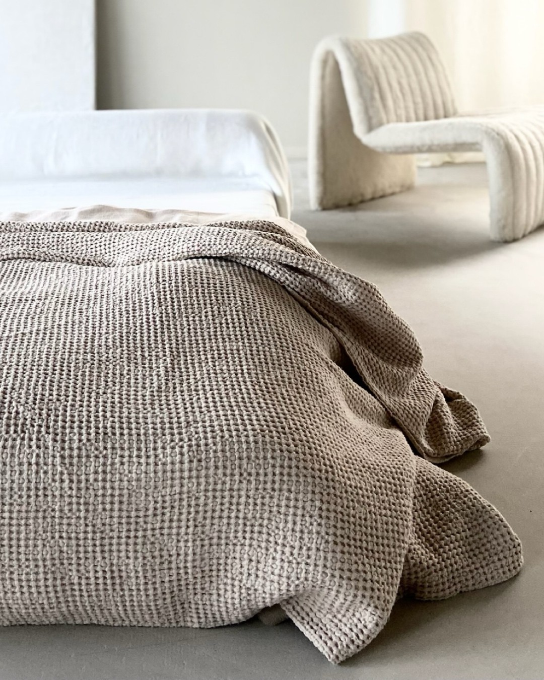 Linen Waffle Bedspread