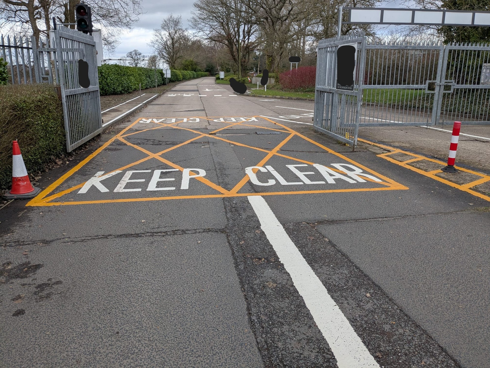 Gate Entrance, Keep Clear, Box Marking