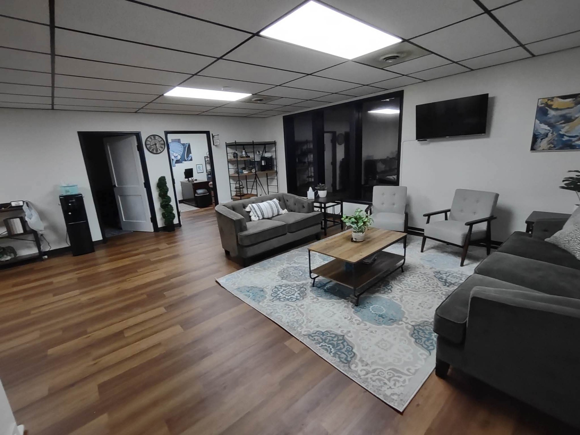 The comfortable patient lounge inside Fruitful Oaks Direct Primary Care