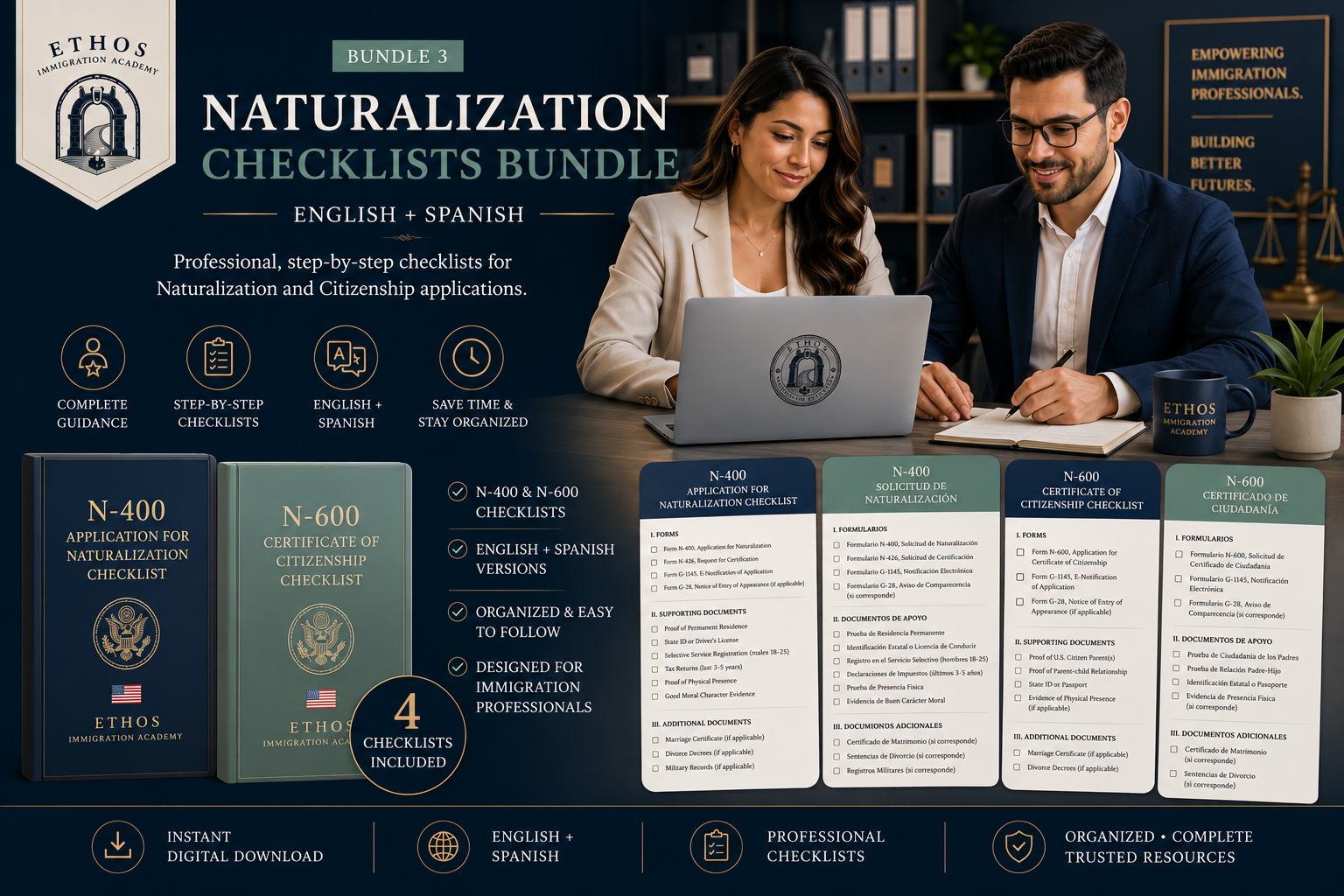 Naturalization Checklists Bundle — Ethos Immigration Academy