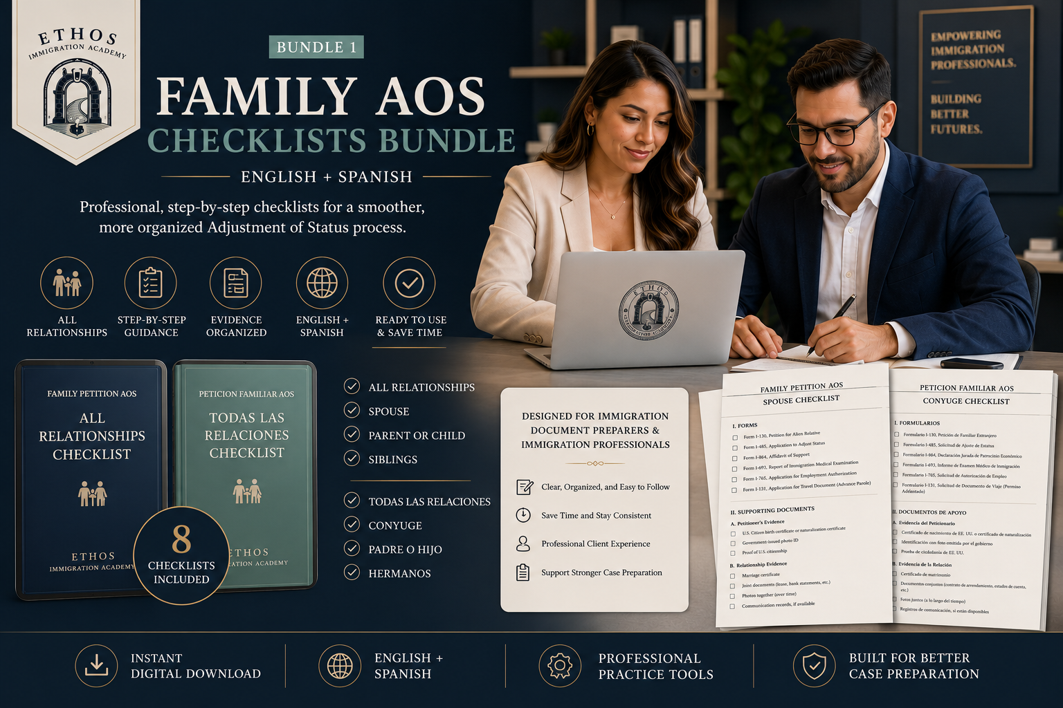 Family AOS Checklists Bundle — Ethos Immigration Academy