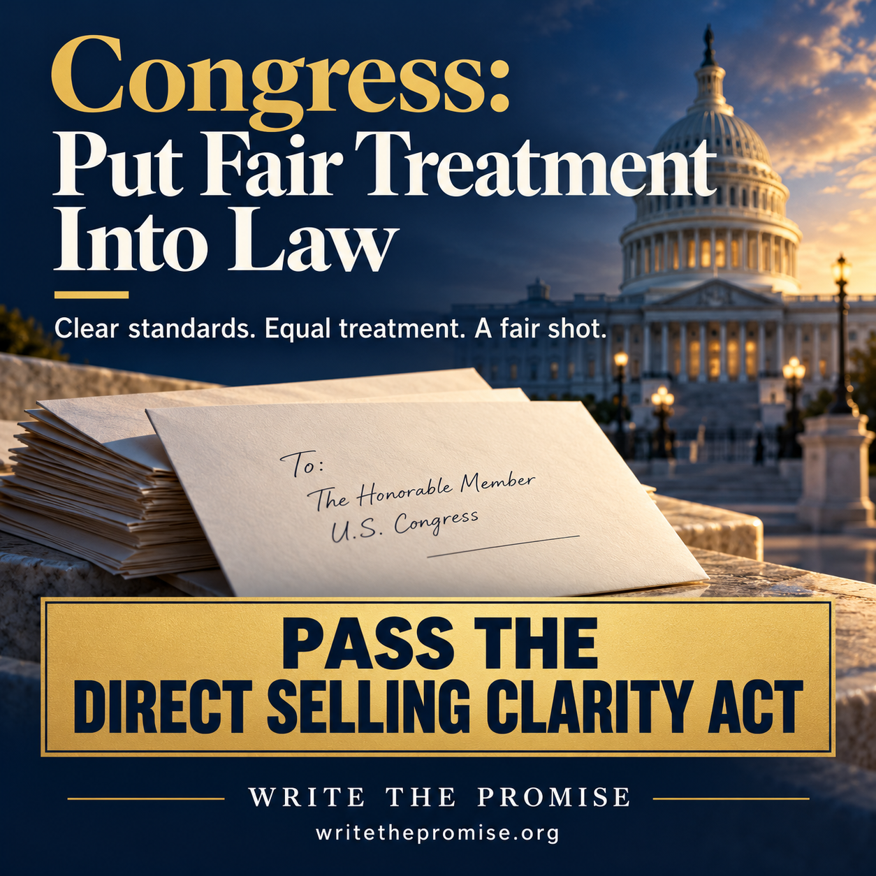Post 02: Congress: Put Fair Treatment Into Law