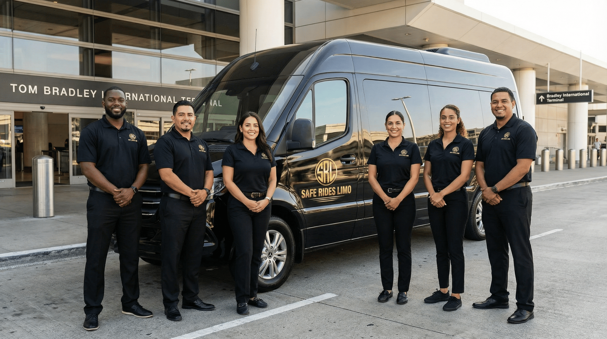Safe Rides Limo Professional Chauffeur Team at Tom Bradley International Terminal