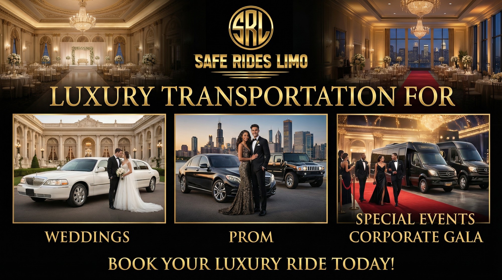 Safe Rides Limo - Luxury Transportation for Weddings, Prom, Corporate Gala
