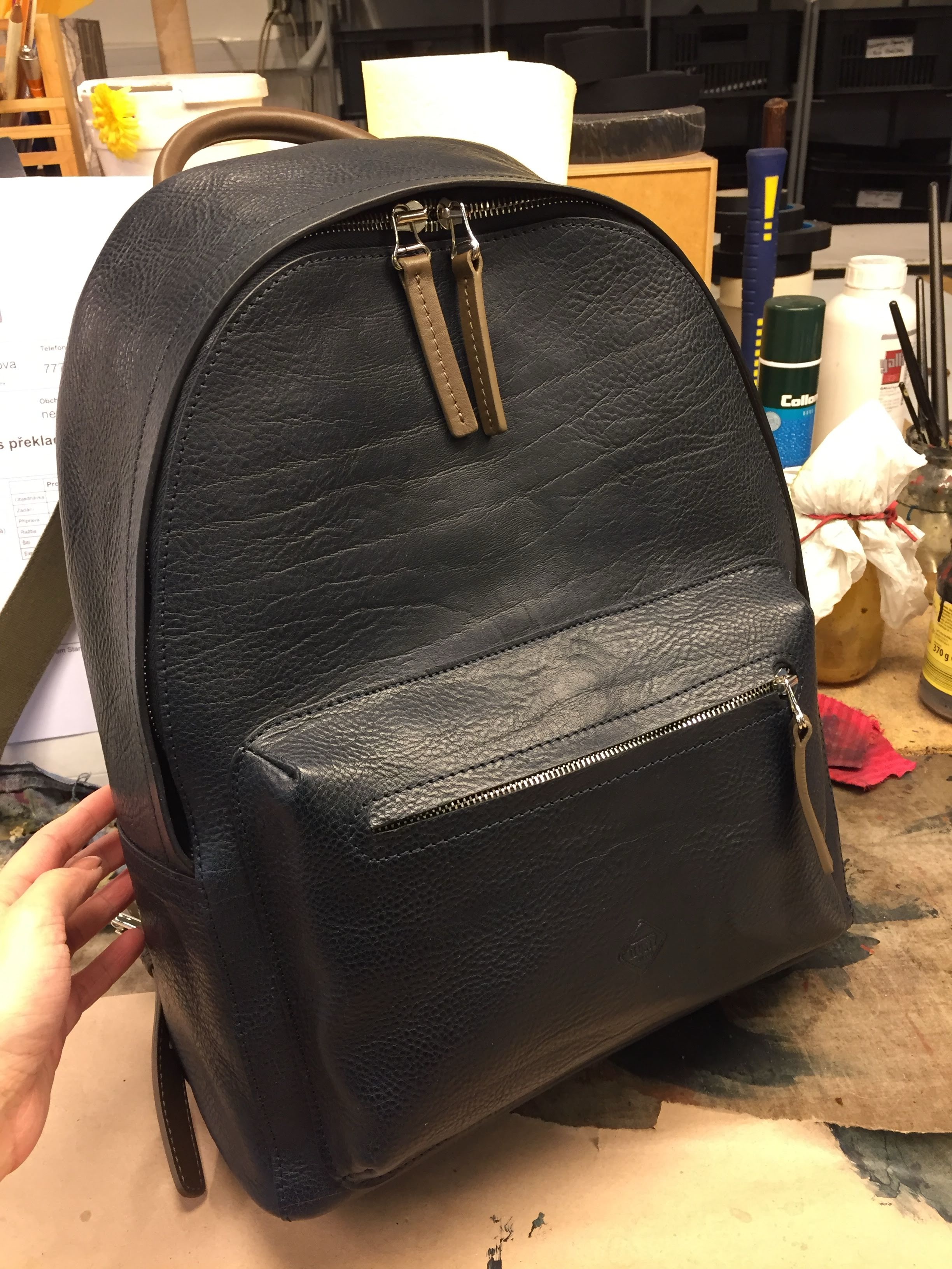 Kožený batoh