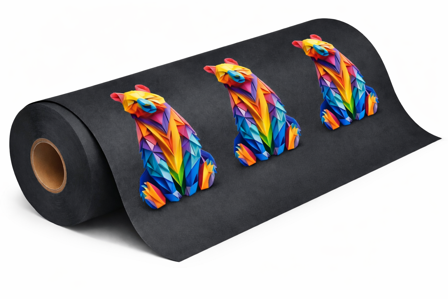 Flexographic printing on rolls
