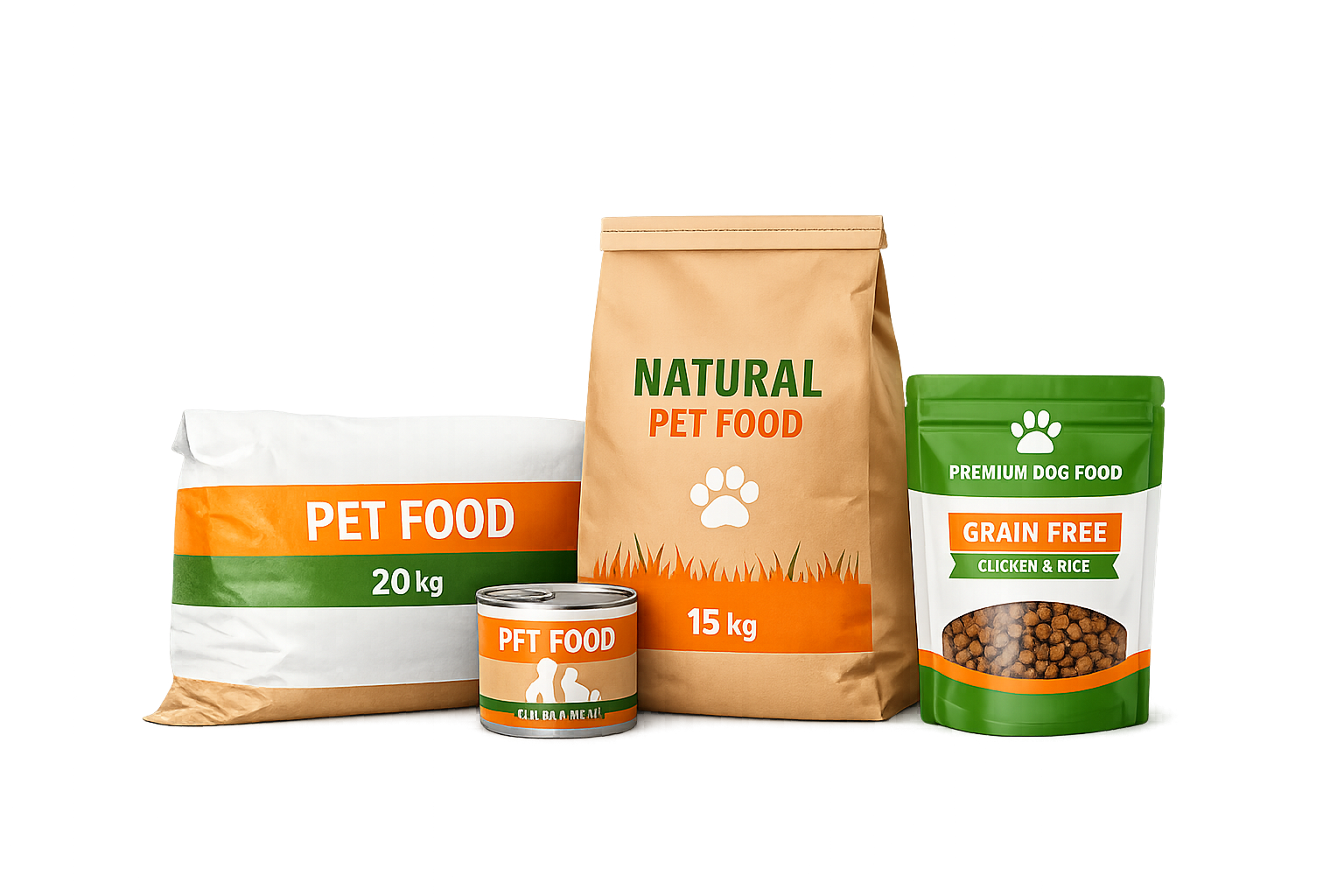 Pet food packaging