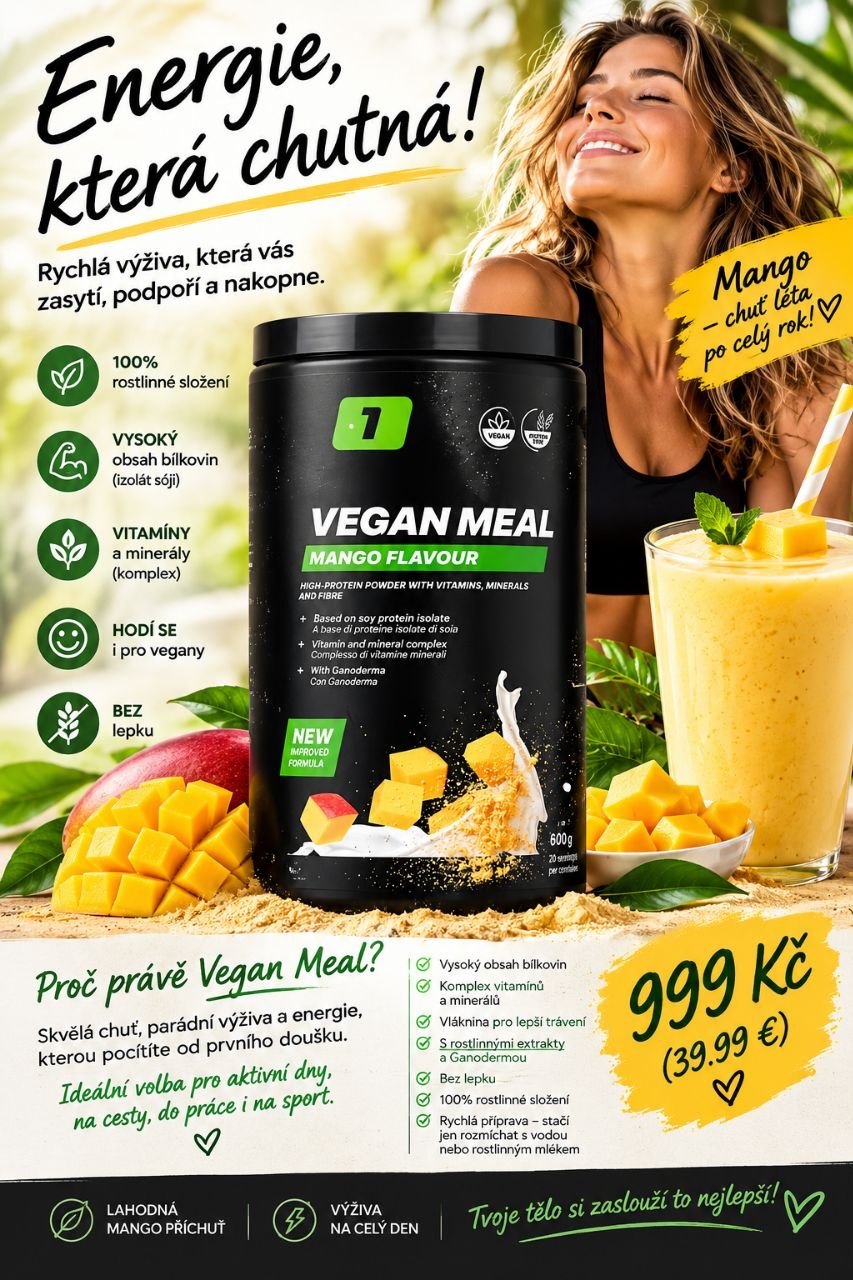 Vegan Meal Mango – rostlinná bílkovinná výživa, 600 g